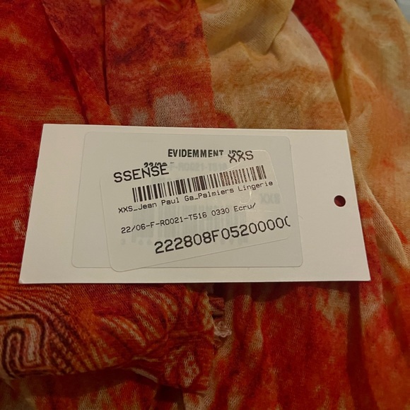 Jean Paul Gaultier Red Palm Tree Cover Up Mini Dress - Picture 5 of 6